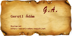 Gerstl Ádám névjegykártya